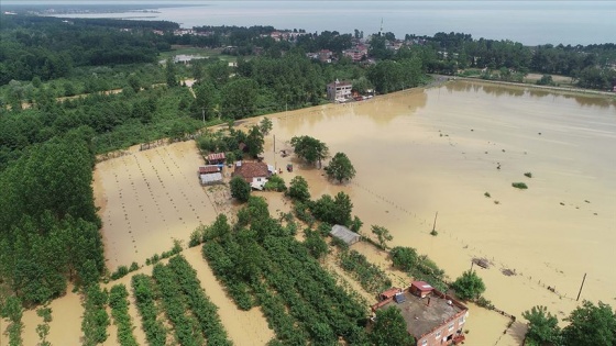 Samsun Terme'de metrekareye 150 kilogram yağmur düştü