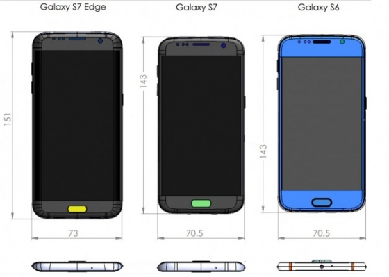 Samsung Galaxy S7 ailesinin 'Render görselleri' çıktı