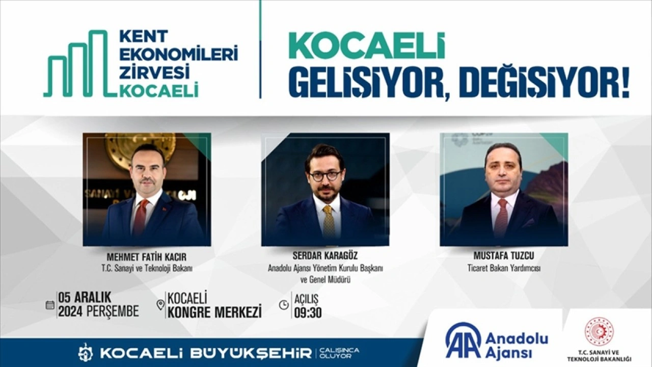 Sanayi ve teknolojinin kalbi "Kocaeli Kent Ekonomileri Zirvesi"nde atacak