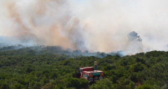 Sancaktepe’de askeri alanda yangın