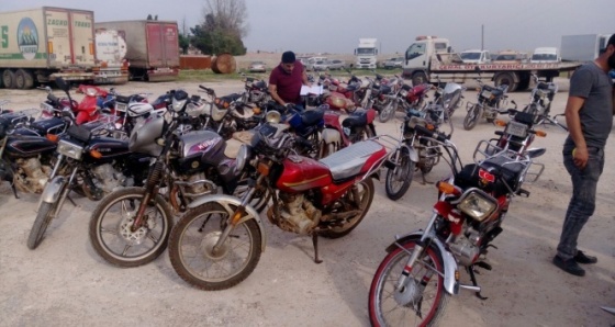 Şanlıurfa’da 48 çalıntı motosiklet ele geçirildi