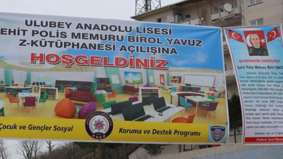 Şehit polis Yavuz'un adı kütüphanede yaşatılacak