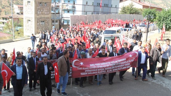 Şemdinli'de 'Barış Pınar Harekatı'na destek yürüyüşü