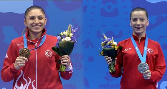 Serap Özçelik'ten gümüş, Merve Çoban'dan bronz madalya