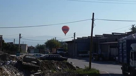 Sıcak hava balonu, hava muhalefeti nedeniyle sürüklendi