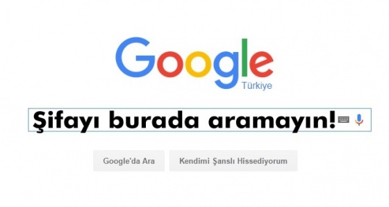 Şifayı Google'da aramak da hastalık