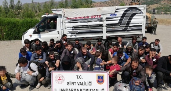 Siirt’te 40 düzensiz göçmen yakalandı