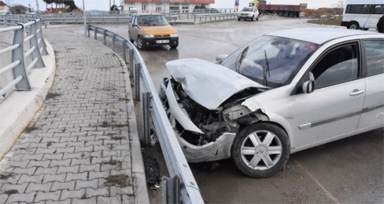 Sinop’ta maddi hasarlı kaza