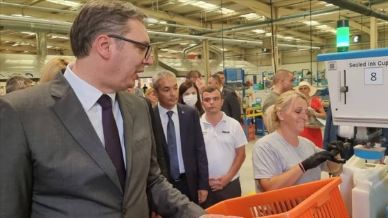 Sırbistan Cumhurbaşkanı Vucic, Türk firması Teklas&#039;ın Vladicin Han&#039;daki fabrikasını ziyaret etti
