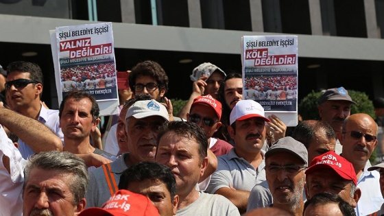 Şişli Belediyesi önündeki eylem sürüyor