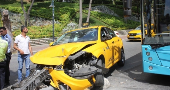 Şişli’de 'UBER sıkıştırdı' iddiasıyla kaza yapan taksici alkolü çıktı