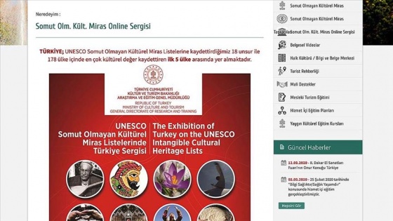 'Somut olmayan kültürel miras' online sergisi açıldı