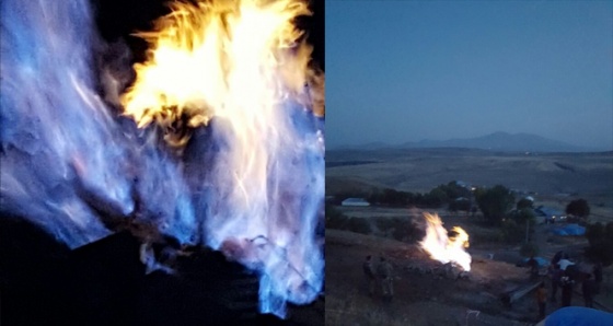 Su sondajında gaz kaynağına ulaşıldı