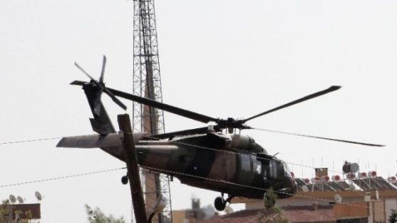 Suriye sınırda askeri helikopter hareketliliği