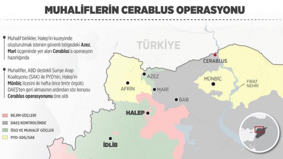 Suriyeli muhalifler Cerablus için operasyon hazırlığına başladı