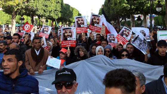Suudi Veliaht Prensin ziyareti Tunusluları sokağa döktü