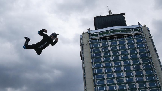 Taksim'de serbest uçuş heyecanı