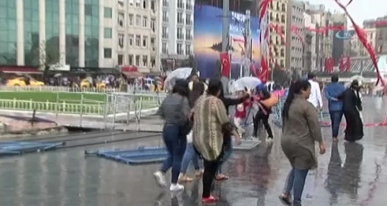 Taksim savaş alanına döndü, Kapalıçarşı’yı su bastı