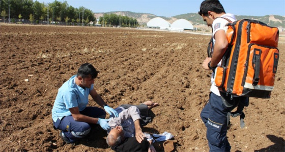 Tarla ortasında güneşlenen şahsı öldü sandılar