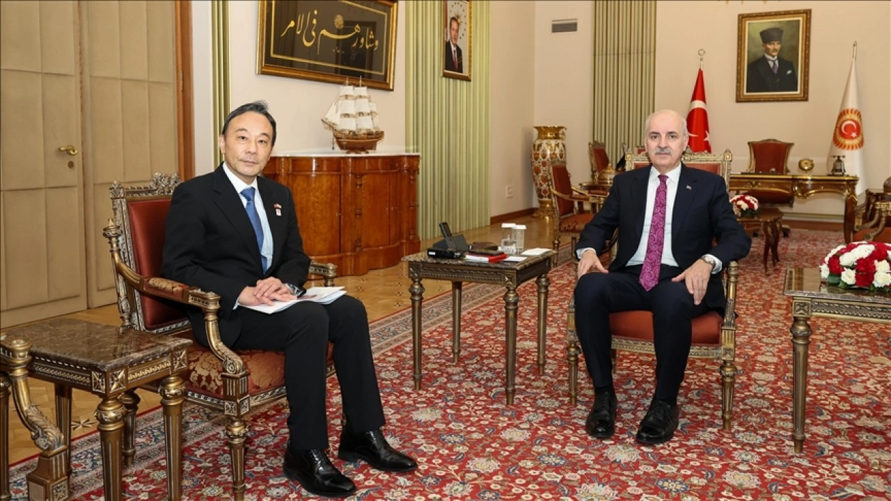 TBMM Başkanı Kurtulmuş, Japonya'nın Ankara Büyükelçisi Takahiko'yu kabul etti