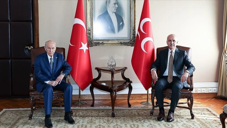 TBMM Başkanı Kurtulmuş, MHP Genel Başkanı Bahçeli'yi ziyaret etti