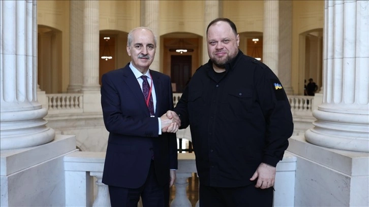 TBMM Başkanı Kurtulmuş, Ukrayna Meclis Başkanı Stefanchuk ile görüştü