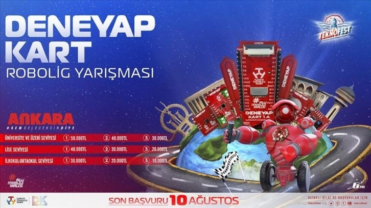 "TEKNOFEST Deneyap Kart Robolig Yarışması"na başvuru için son 2 gün