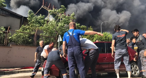 Tekstil fabrikasında büyük yangın