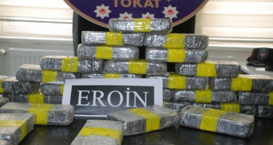 Tokat'ta 17 kilogram eroin ele geçirildi