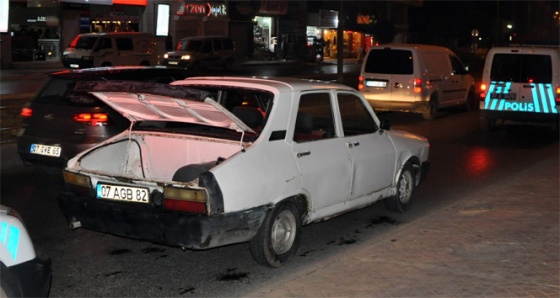 Trafikten men edilen araç, polisi alarma geçirdi