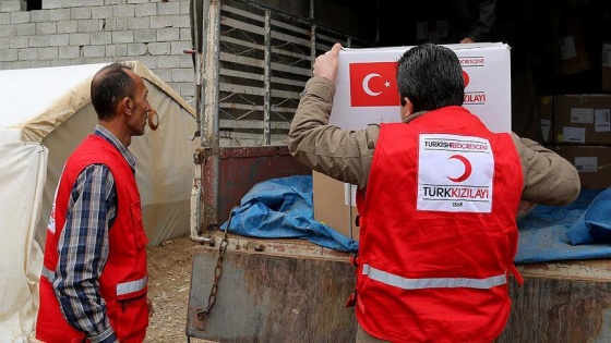 Türk Kızılayından DEAŞ'tan kurtarılan kasabaya yardım