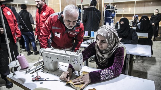 Türk Kızılayından İdlib'e eğitim ve istihdam desteği