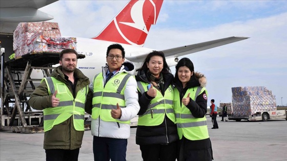 Turkish Cargo, Çin'e insani ve tıbbi yardım malzemesi taşıdı