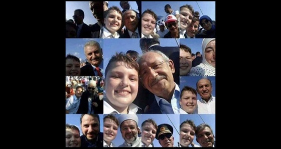 Türkiye bu çocuğu konuşuyor! 14 yaşında herkesle selfie çektirdi