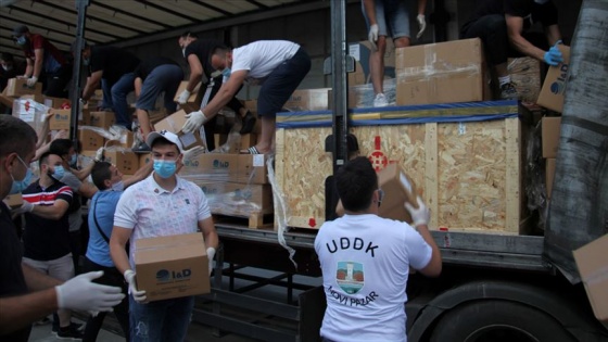 Türkiye'nin gönderdiği tıbbi malzeme yardımı Sancak bölgesine ulaştı