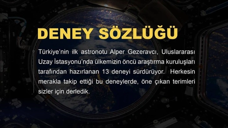 Türkiye Uzay Ajansından Gezeravcı'nın deneylerine ilişkin yeni 