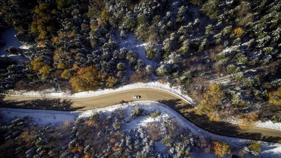 Uludağ'da iki mevsim bir arada yaşanıyor