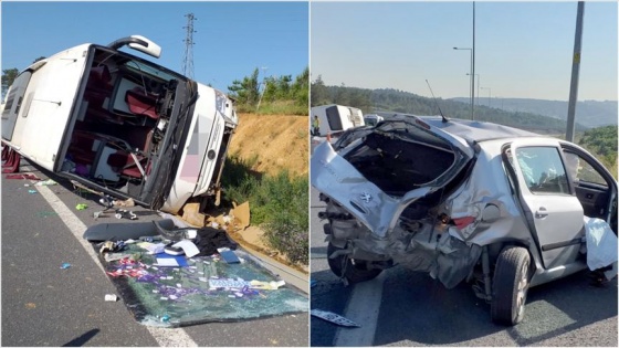 Ümraniye'de trafik kazası: 1 ölü, 8 yaralı