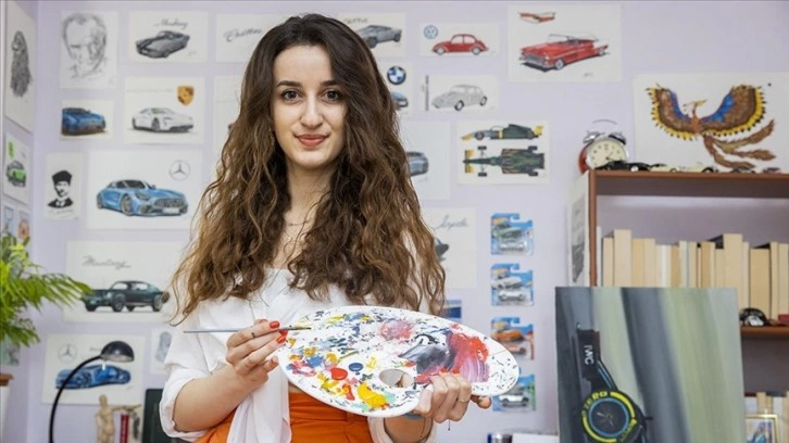 Üniversite öğrencisi genç kızın otomobil tasarımı tutkusu