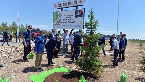 Uşak'ta 15 Temmuz şehitleri anısına 3 bin 600 fidan dikildi