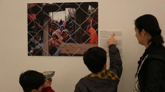 Üsküp'te 'Mültecilerin Serüveni' sergisi açıldı