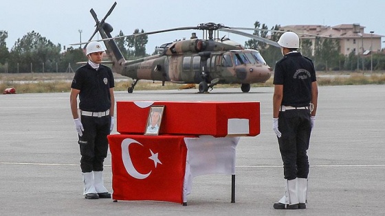 Van'da şehit olan polis Acar için tören düzenlendi