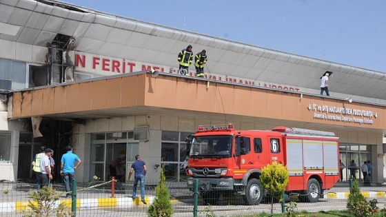 Van Ferit Melen Havalimanında yangın