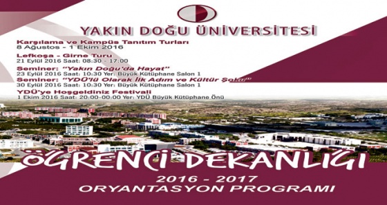 Yakın Doğu Üniversitesi oryantasyon günleri başladı