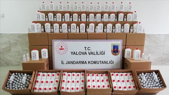 Yalova'da 2 ton 874 kilogram sahte dezenfektan ele geçirildi