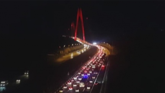 Yavuz Sultan Selim Köprüsü'nde yoğun trafik