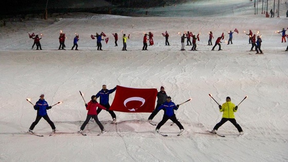 Yıldız Dağı'nda gece kayağı keyfi