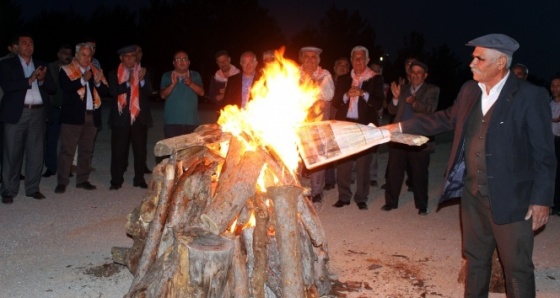 Yörük ateşi yakıldı