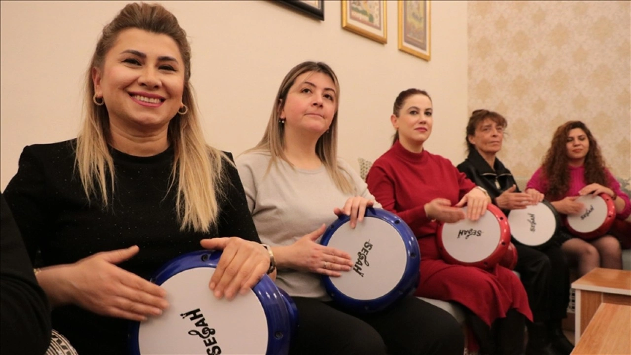 Yozgat'ta kadınlar kurdukları darbuka ritim grubu ile sosyalleşiyor