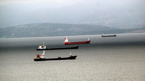 Yük gemileri rüzgar nedeniyle güvenli sığınak Sinop doğal limanına demirledi